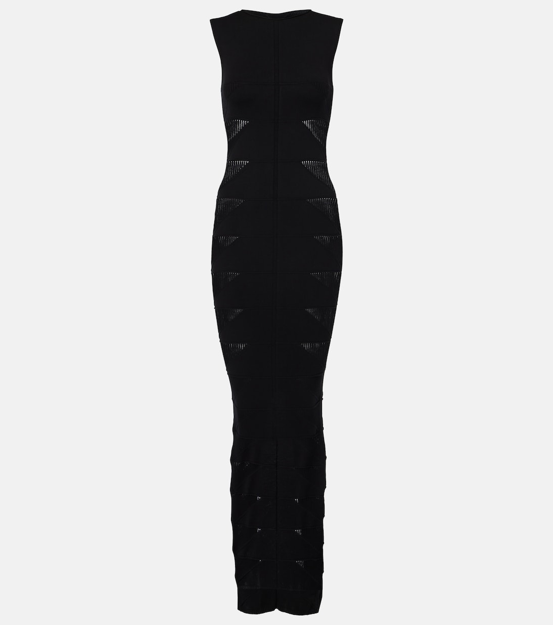 

Платье макси из джерси Rick Owens, черный