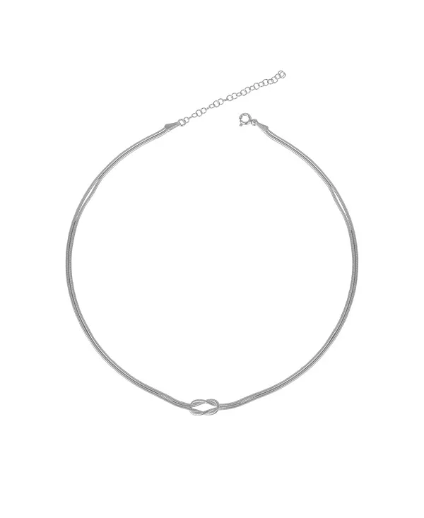 

Ожерелье-Чокер с цепочкой-узлом из стерлингового серебра Spero London, silver