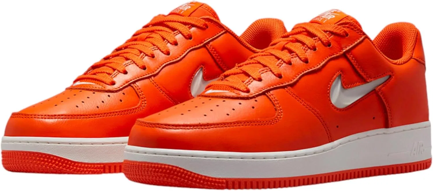 Кроссовки Nike Air Force 1 '07, оранжевый Safety Orange Summit White — фото 2
