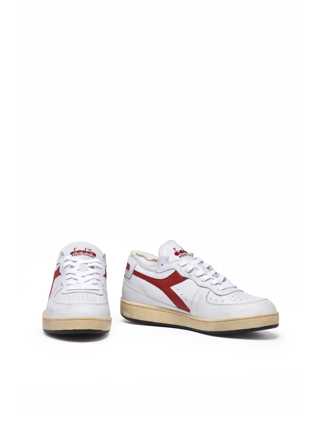 DIADORA HERITAGE Серые кожаные кроссовки Basket Row — фото 2