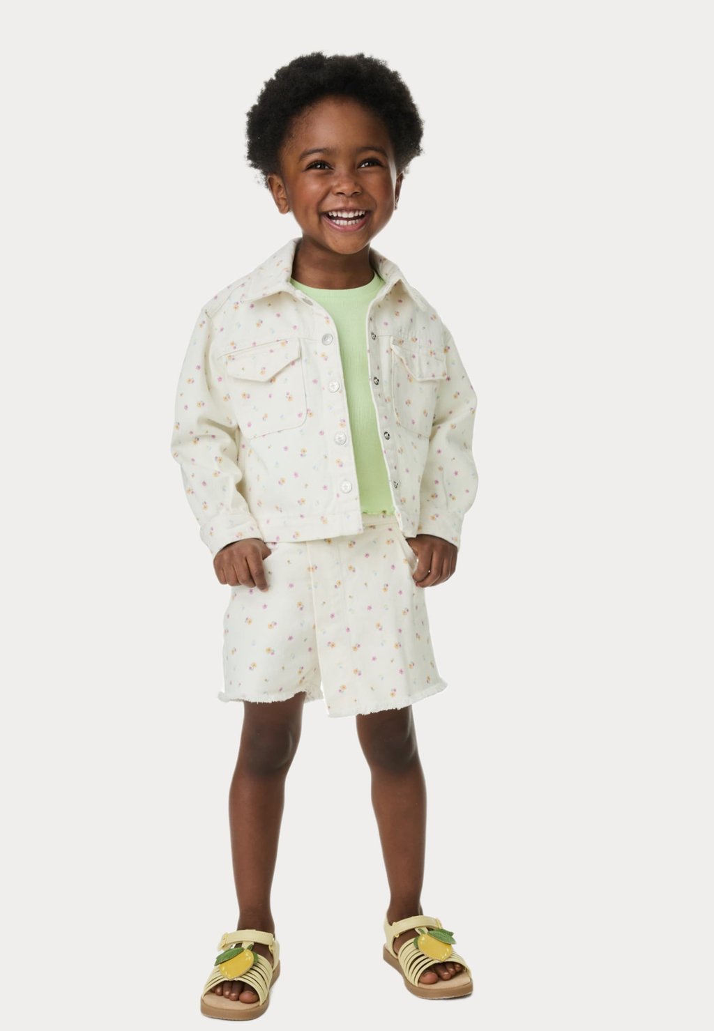 

Юбка из денима 3PC DITSY FLORAL OUTFIT Marks & Spencer, слоновая кость