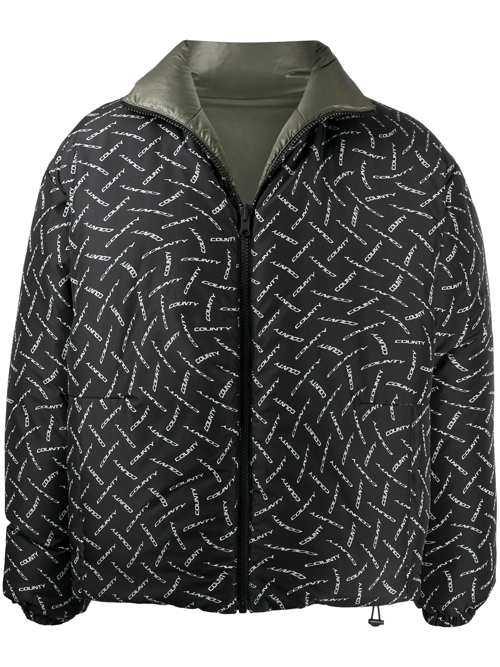 

Пуховик County с логотипом Marcelo Burlon County of Milan, черный