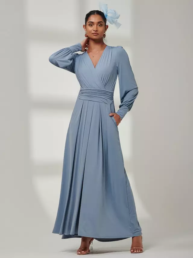 

Платье Jolie Moi Guilia Long Sleeve Maxi, цвет steel/blue