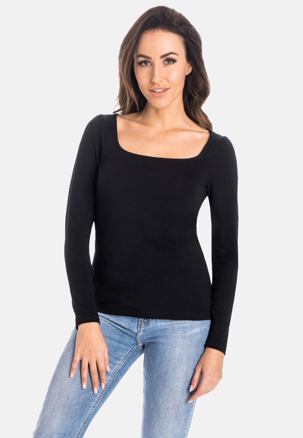 

Блуза Teyli Taillierte Damen mit langen Ärmeln Leah, черный