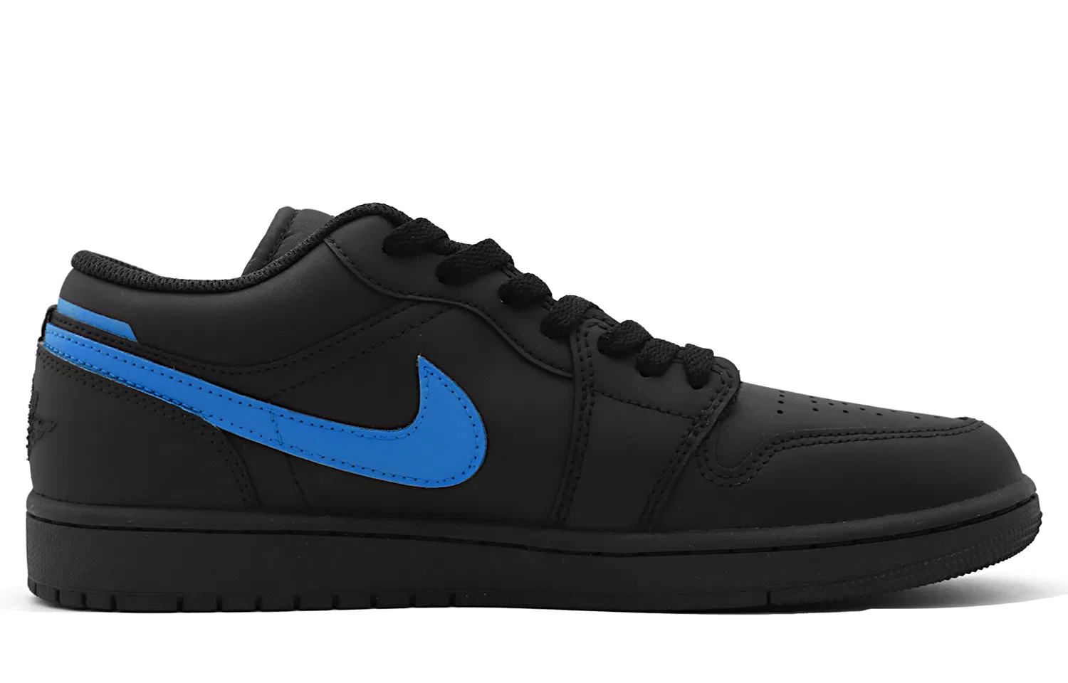 Кроссовки баскетбольные Vintage Jordan Air 1 Low Black Blue — фото 4