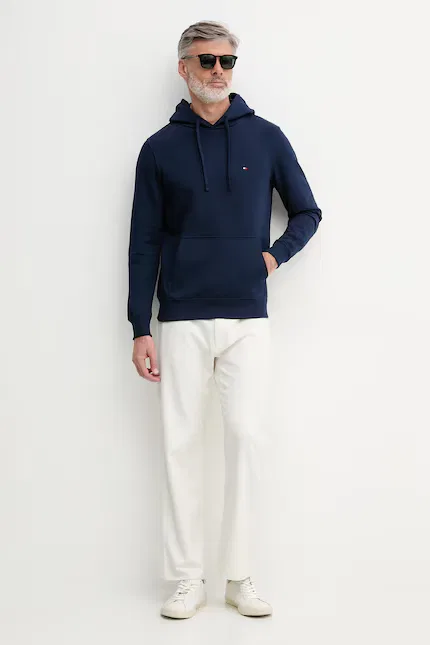 Толстовка с капюшоном хлопковая Tommy Hilfiger, синий — фото 2