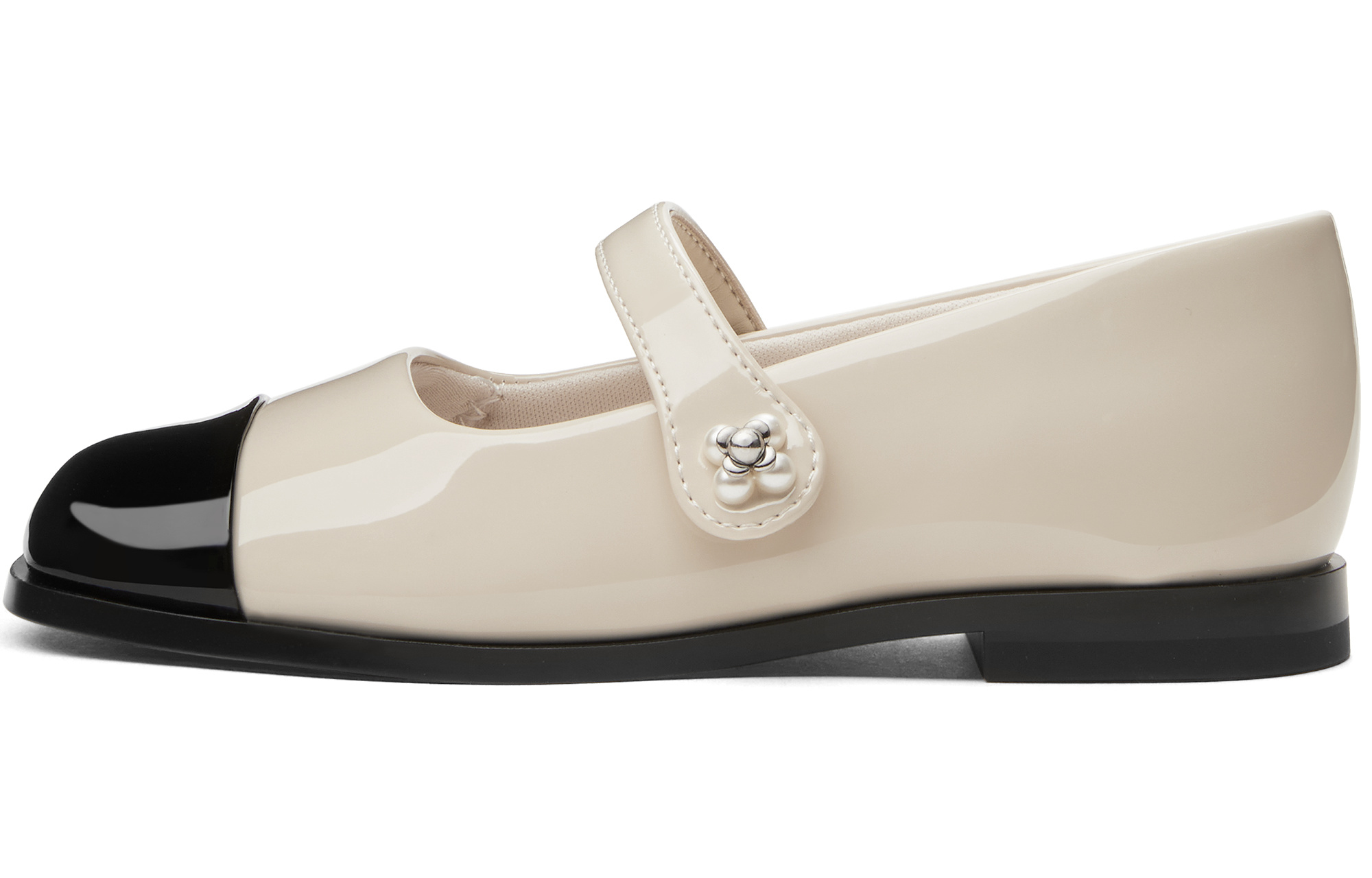 

CHARLES&KEITH Детские кожаные туфли с нескользящей подошвой, розовые, белые, для детей 3–7 лет