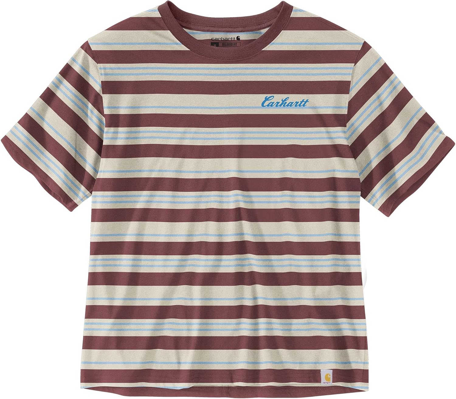 

Carhartt Women's 106908 футболка из серии Tencel Fiber, свободного кроя, Barnwood Stripe, Коричневый, Carhartt Women's 106908 футболка из серии Tencel Fiber, свободного кроя, Barnwood Stripe