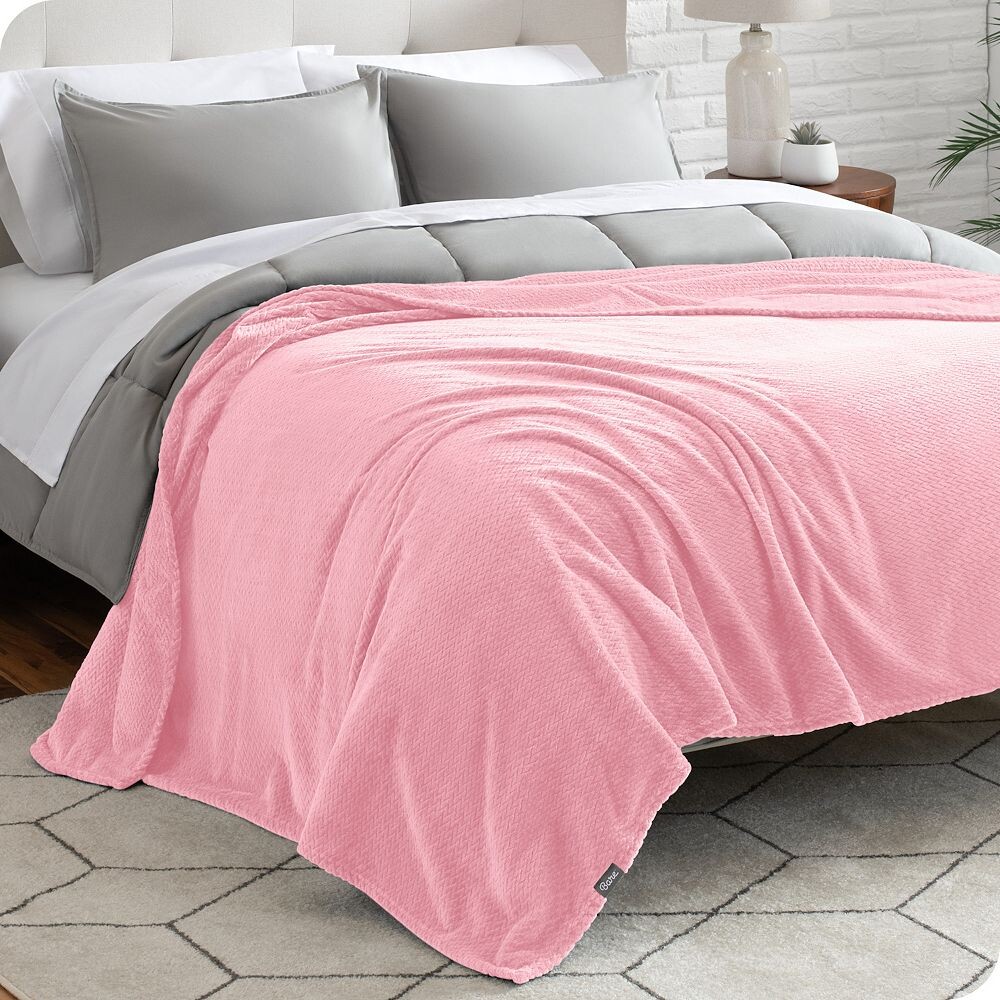 

Текстурированное одеяло из микроплюша Bare Home, цвет Dark Blue