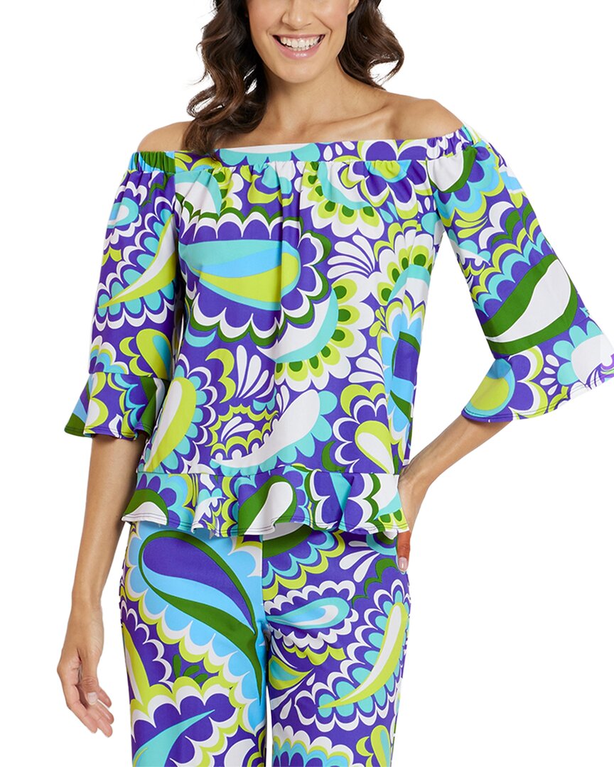 

Топ с открытыми плечами Jude Connally Demi, синий