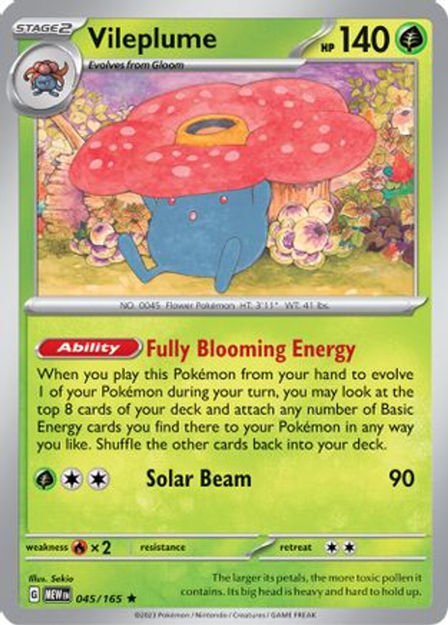 

Карточная игра Vileplume 45 - SV Scarlet and Violet 151 Reverse Holofoil