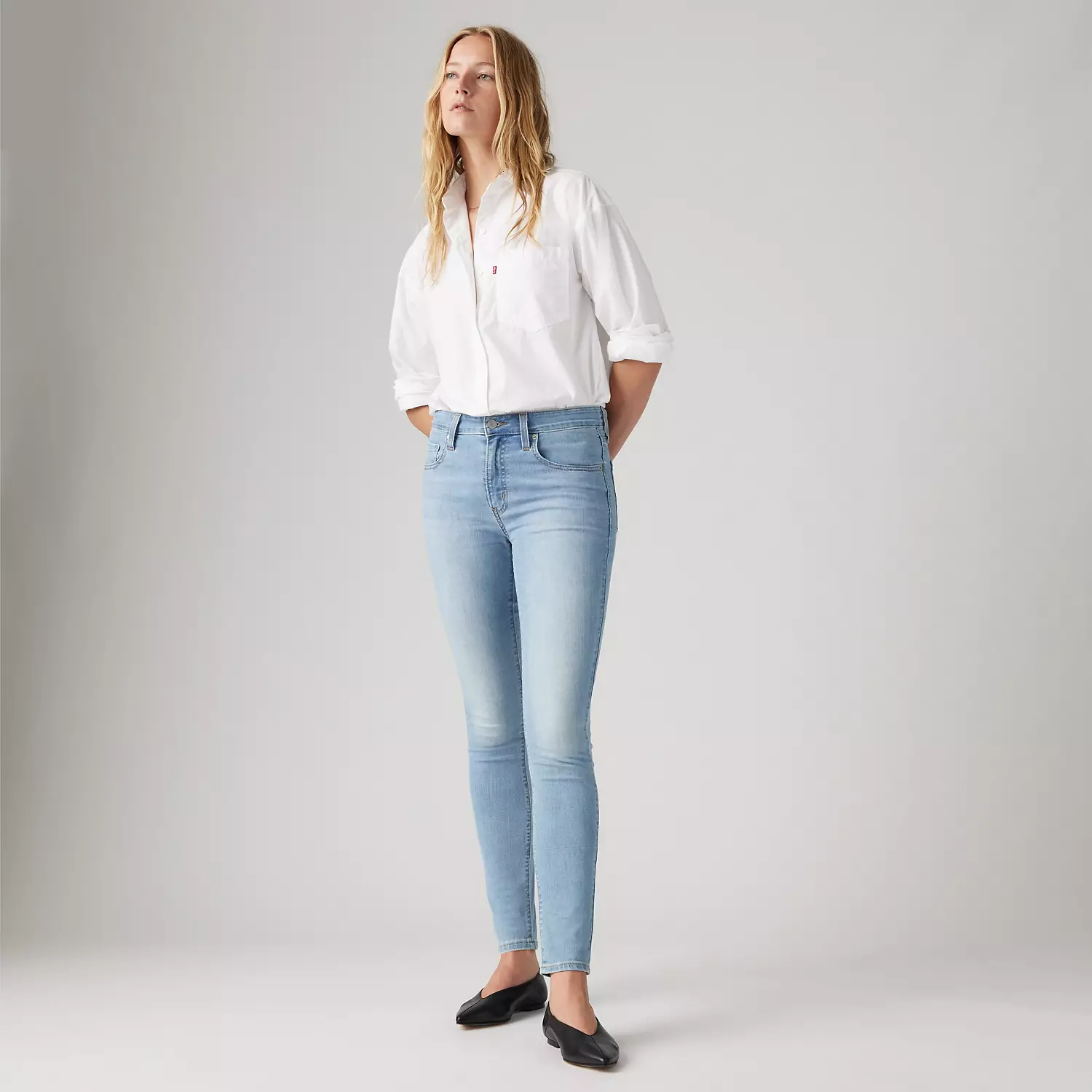 

721 Узкие женские джинсы с высокой посадкой Levi's, цвет Cool View - Light Wash