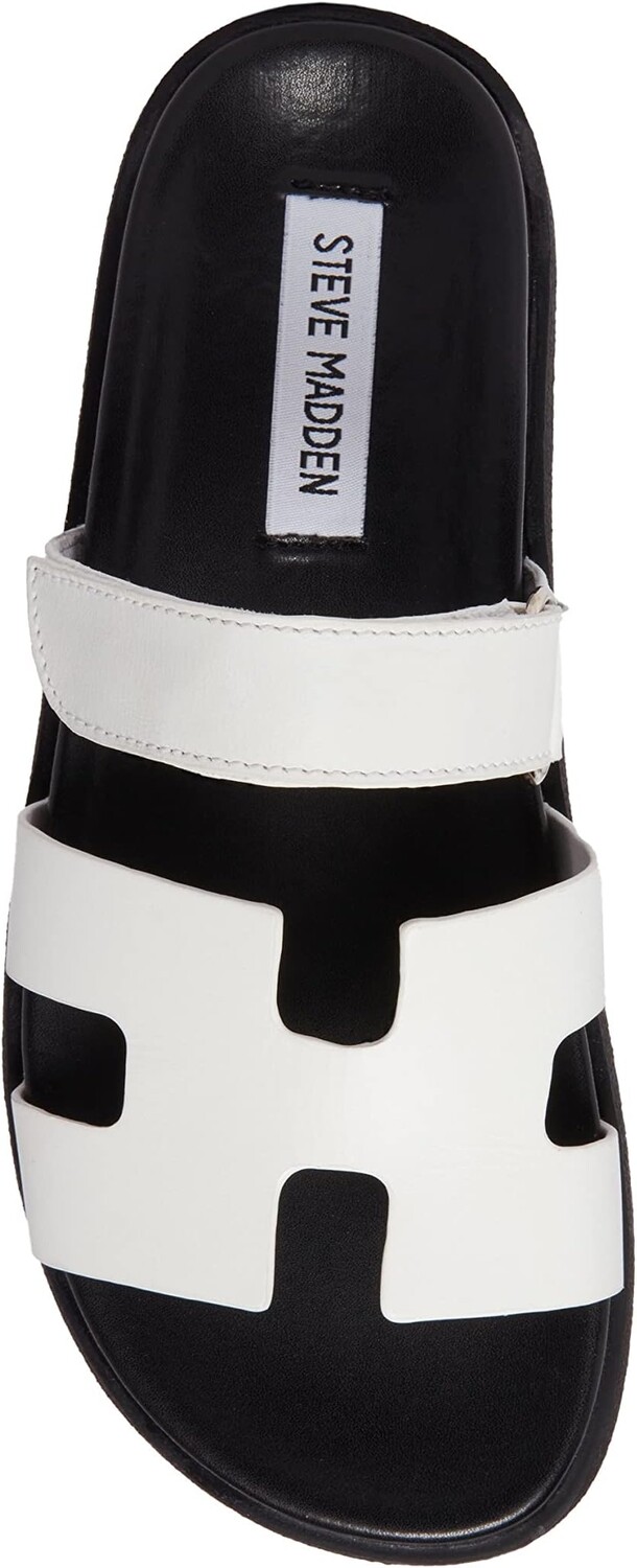 Сандалии на плоской подошве Mayven Steve Madden, цвет White/Black — фото 2