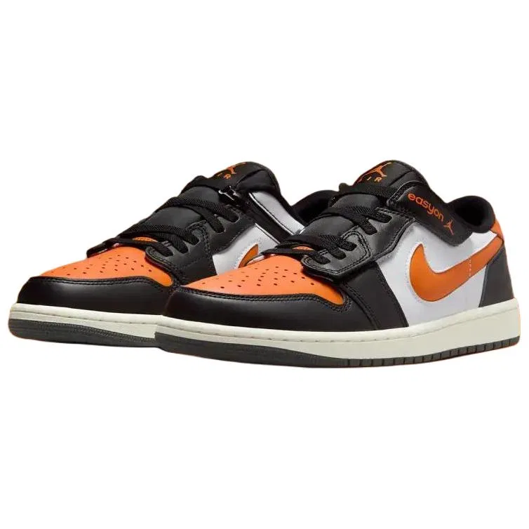 Кроссовки баскетбольные низкие Jordan Air 1 Black/Orange/White — фото 4