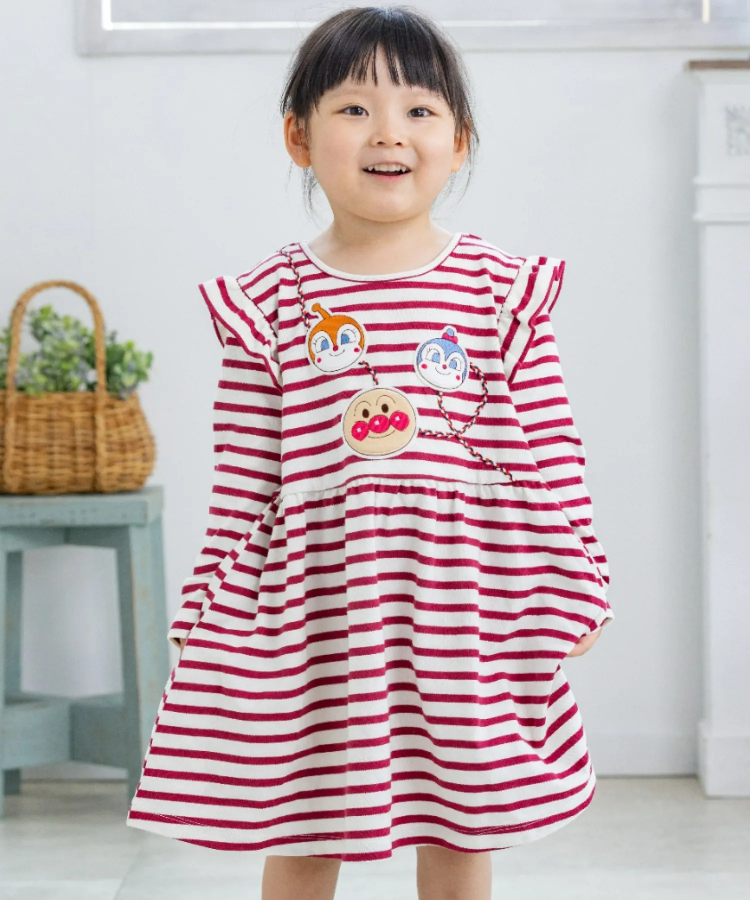 Детское платье с аппликацией Anpanman KIDS COLLECTION красное