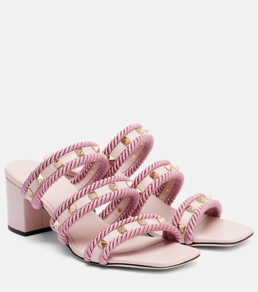 Кожаные мюли Rockstud Torchon 60 Valentino Garavani, Water Rose