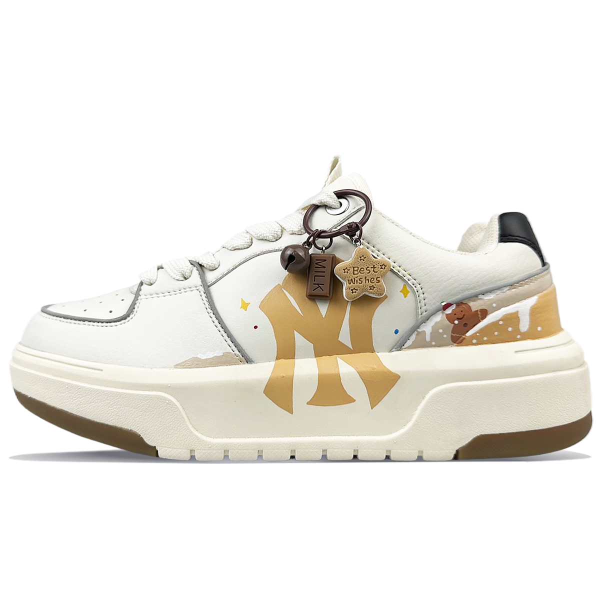 

MLB Массивные противоскользящие скейтерские кеды унисекс белого цвета, цвет White