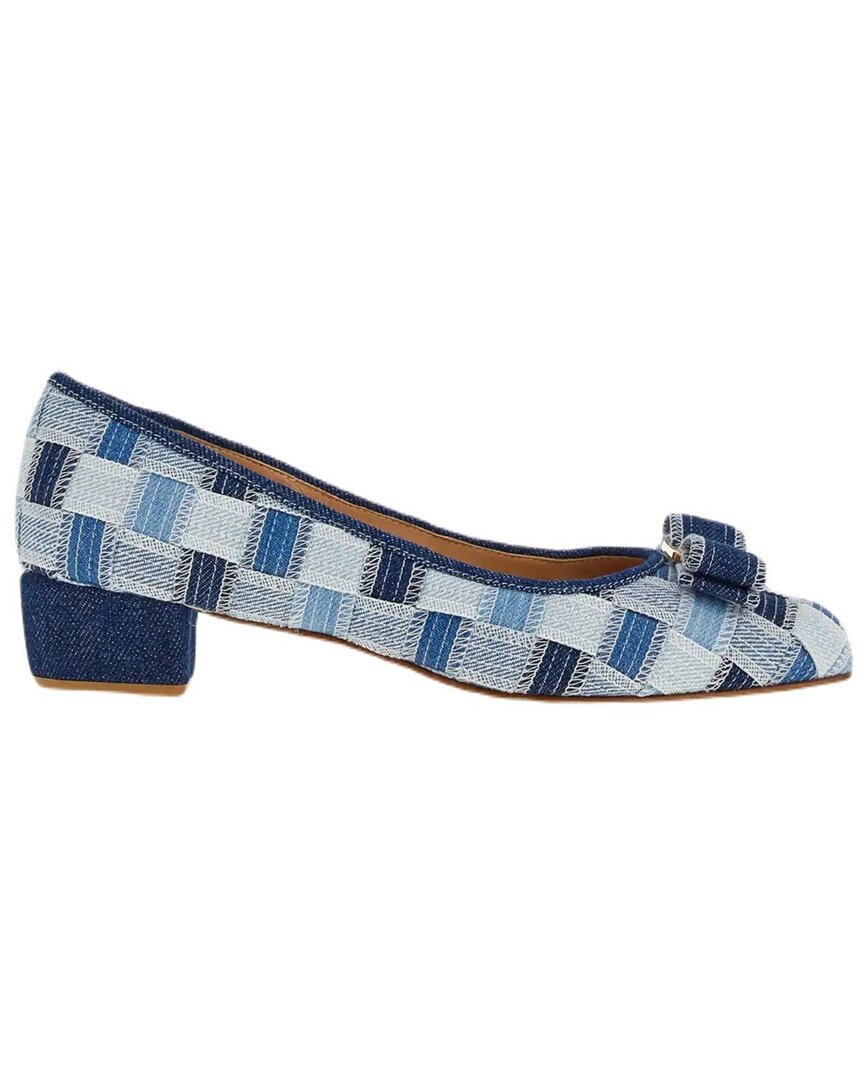 Туфли-лодочки Ferragamo Varina Denim Salvatore Ferragamo, синий — фото 2