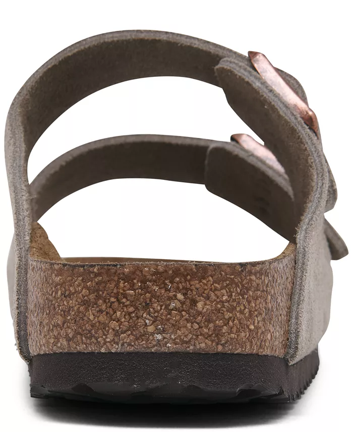 Женские сандалии Arizona Soft Footbed из замши и кожи от Finish Line Birkenstock, коричневый/бежевый — фото 4