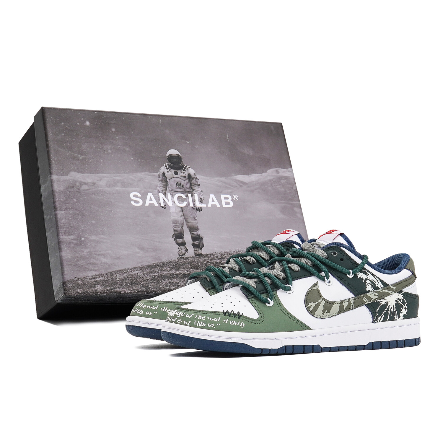 

Кроссовки Nike Dunk Skateboarding Shoes Men Low-top White, светло-серый