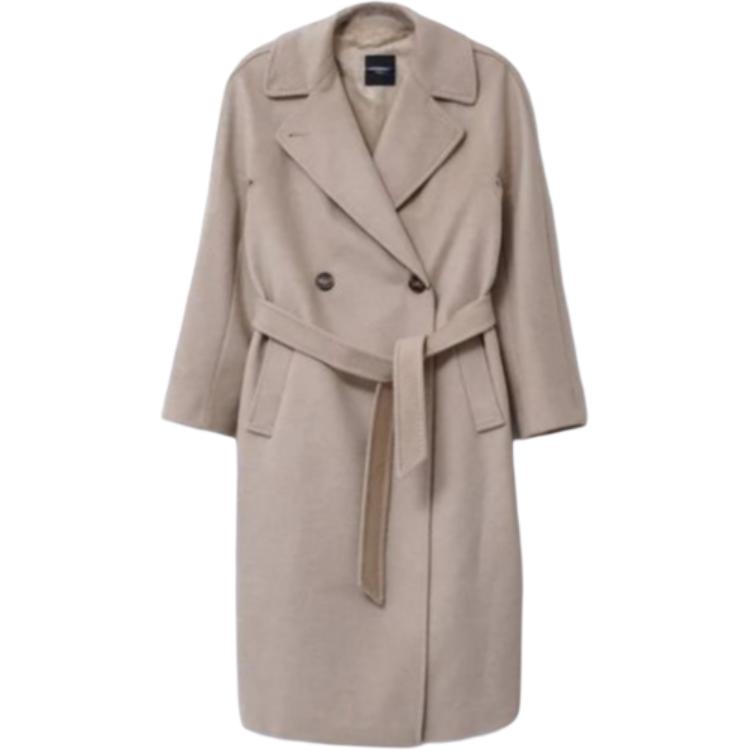 

WEEKEND MaxMara Двубортное пальто с поясом Weekend Max Mara, Beige