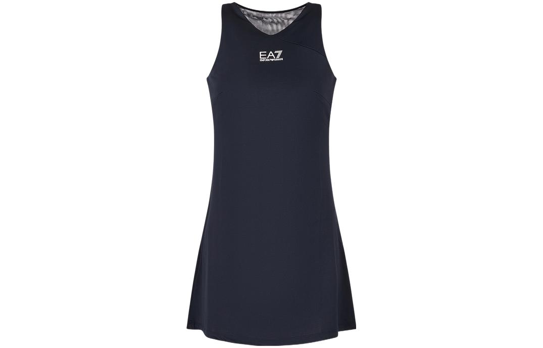 EMPORIO ARMANI EA7 Платье без рукавов для женщин Marine Blue — фото 3