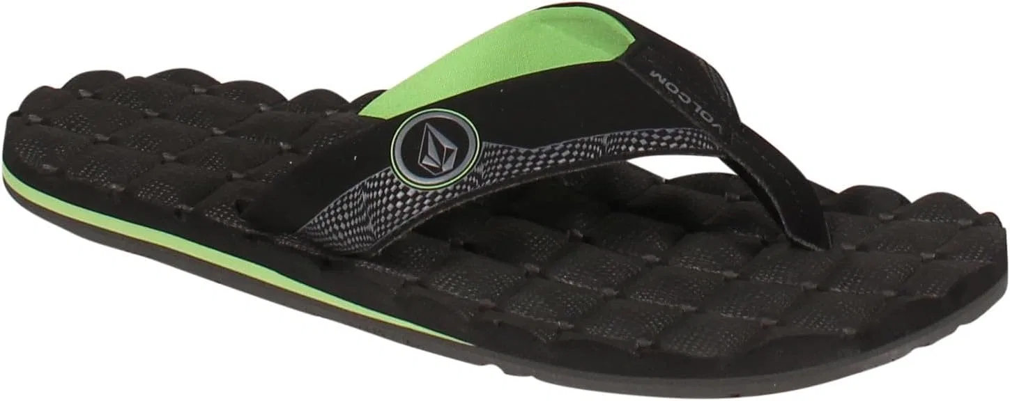 Мужские шлепанцы Volcom с откидной спинкой, Black Green