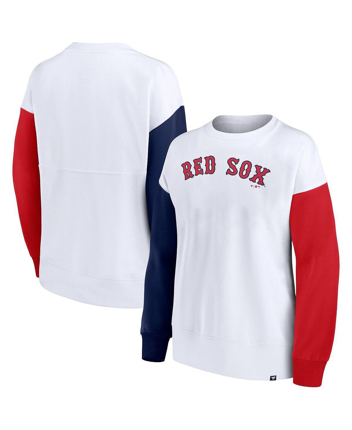 

Женский белый пуловер с логотипом Boston Red Sox Series Fanatics, белый