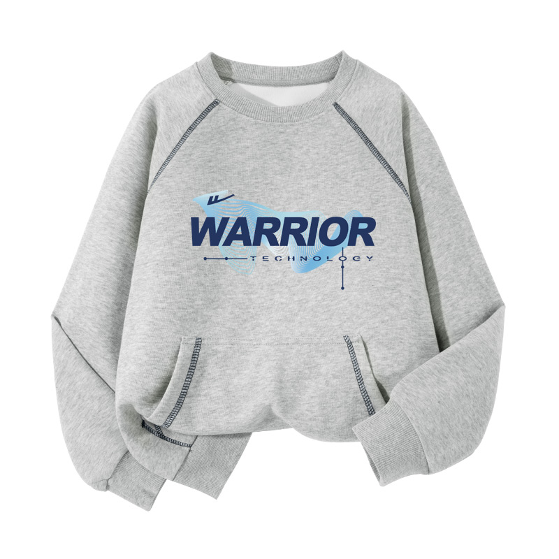 Детский свитшот с круглым вырезом Moderate WARRIOR, светло-фиолетовый/h technology line — фото 2