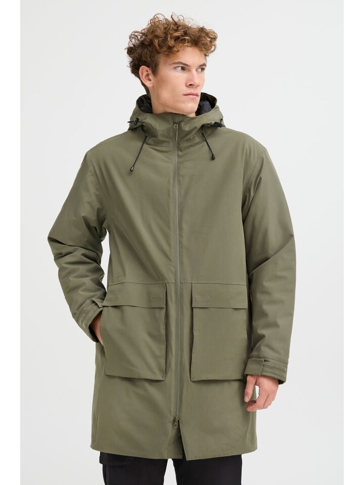 

Зимняя куртка North Bend Funktionsmantel NBKarim M 243783MMM sportlicher Parka mit Kapuze, зеленый