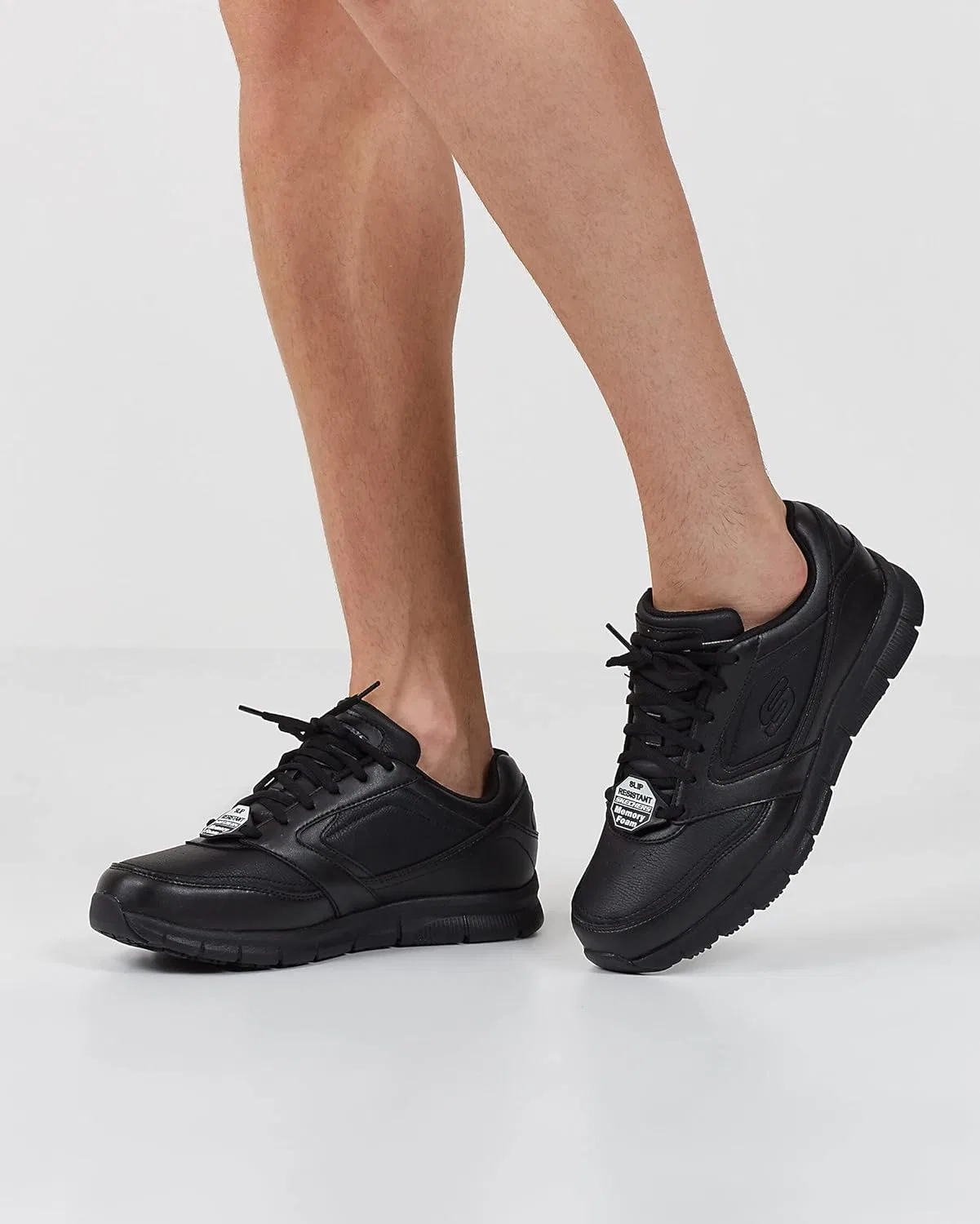 Мужские рабочие ботинки Skechers Nampa, 2-Black Polyurethane — фото 2