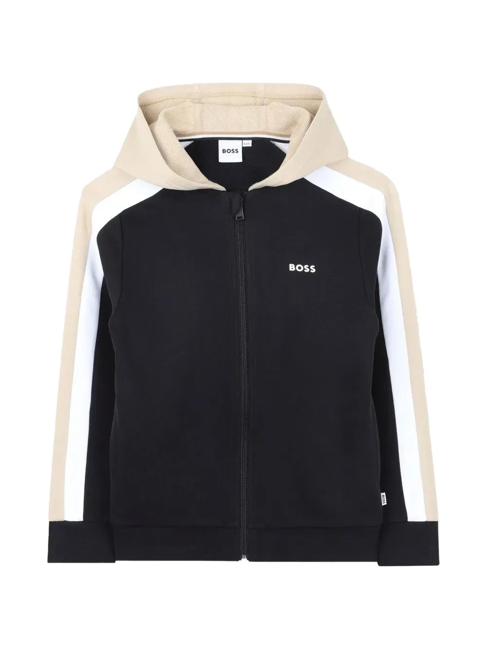 Спортивный костюм на молнии с цветными блоками Boss Kidswear, черный — фото 3
