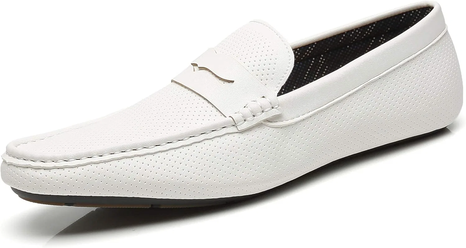 Мужские мокасины для вождения Faranzi, Serpent 1 White