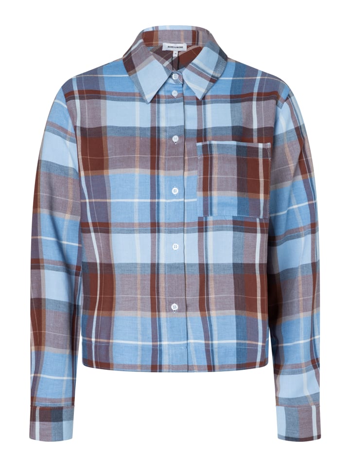 

спортивная короткая блузка в крупную тканую клетку More & More