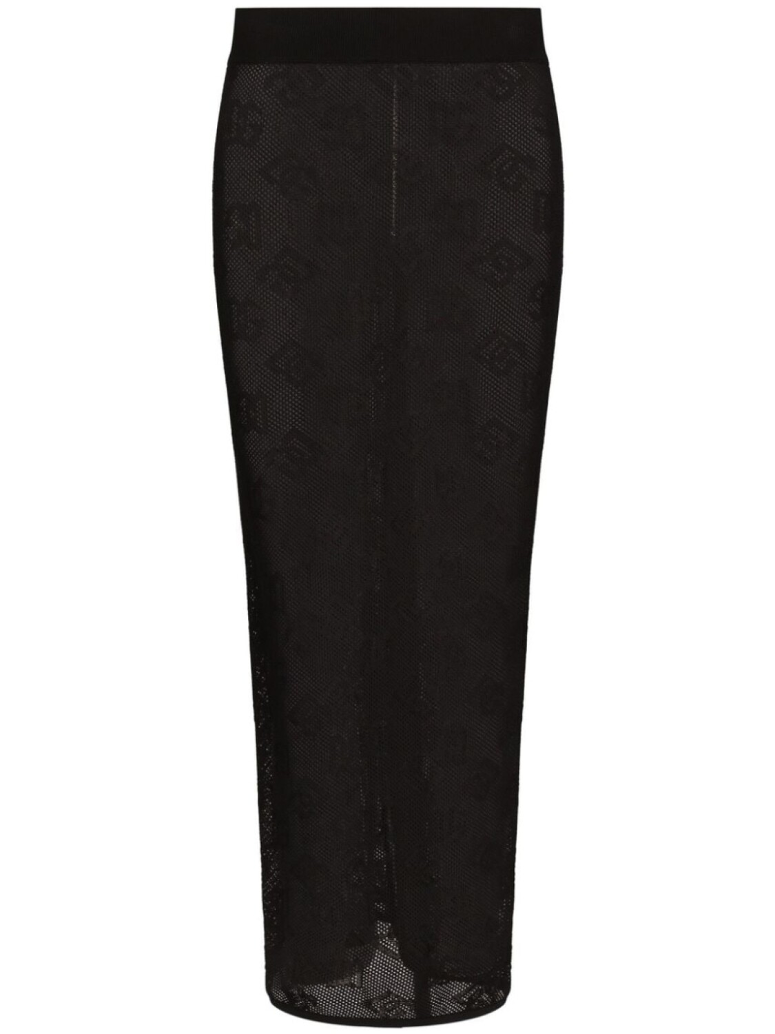 

Dolce & Gabbana жаккардовая юбка миди с логотипом DG, черный