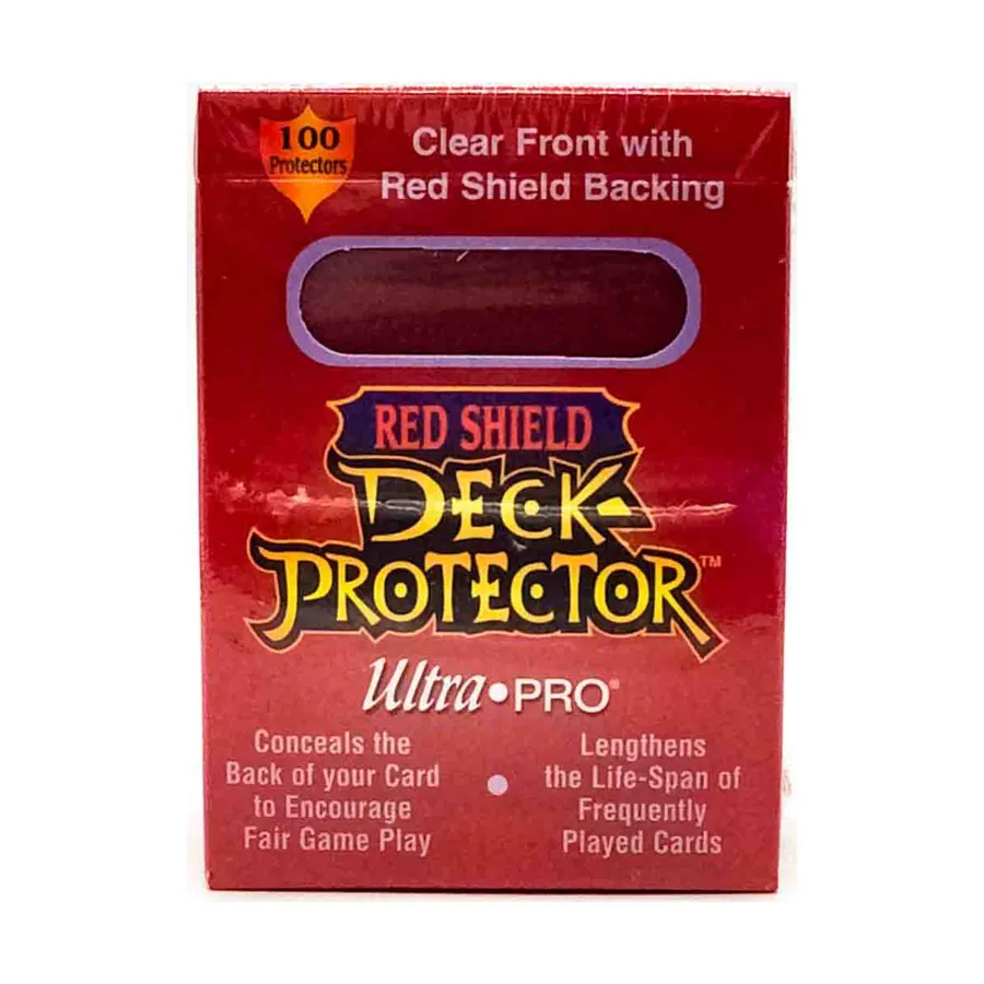

Защитные рукава Red Shield Deck (100, издание 1997 г.), Card Sleeves - Standard - Red & Orange (Ultra Pro)