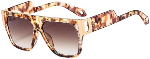 

Солнцезащитные очки с ажурной конструкцией 2027 года, большой квадратный размер, зеркальные линзы, модные градиентные оттенки, защита от УФ-излучения UV400 MTZJH, Yellow