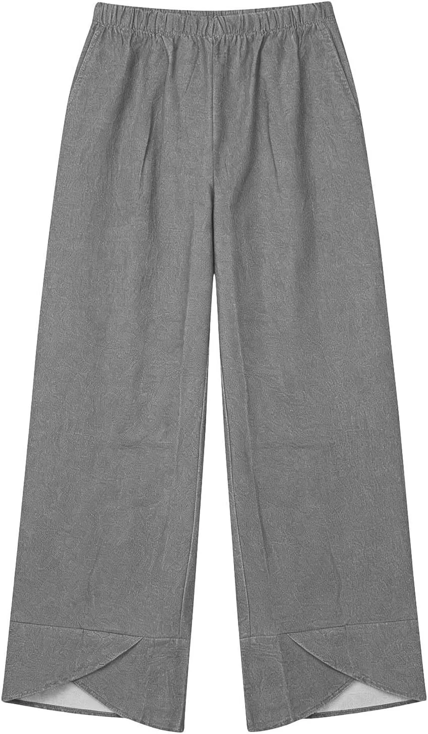 Джинсы свободные Women's Faux Denim Pants, серый — фото 4