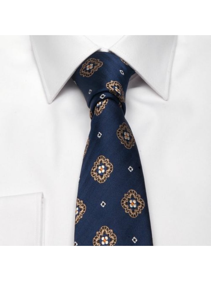 

BGents Мужской галстук темно-синего цвета