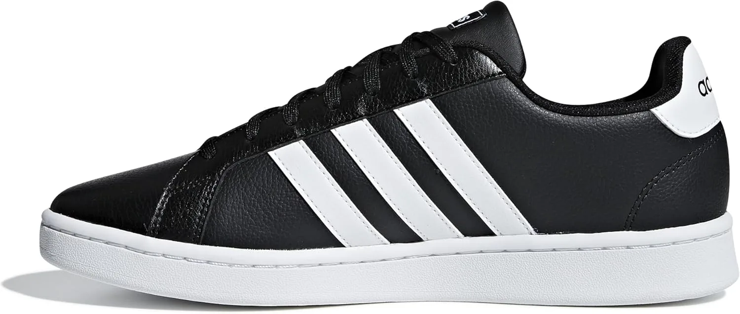 Детские теннисные кроссовки унисекс Grand Court Lifestyle на шнуровке adidas, черный — фото 2