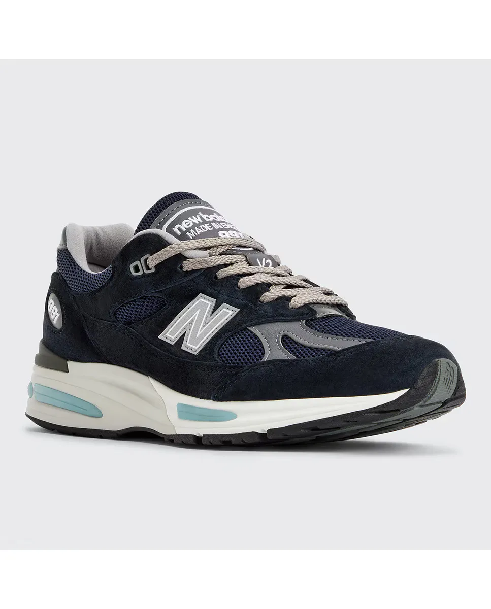 Повседневные кроссовки унисекс 991 New Balance, темно-синий — фото 2