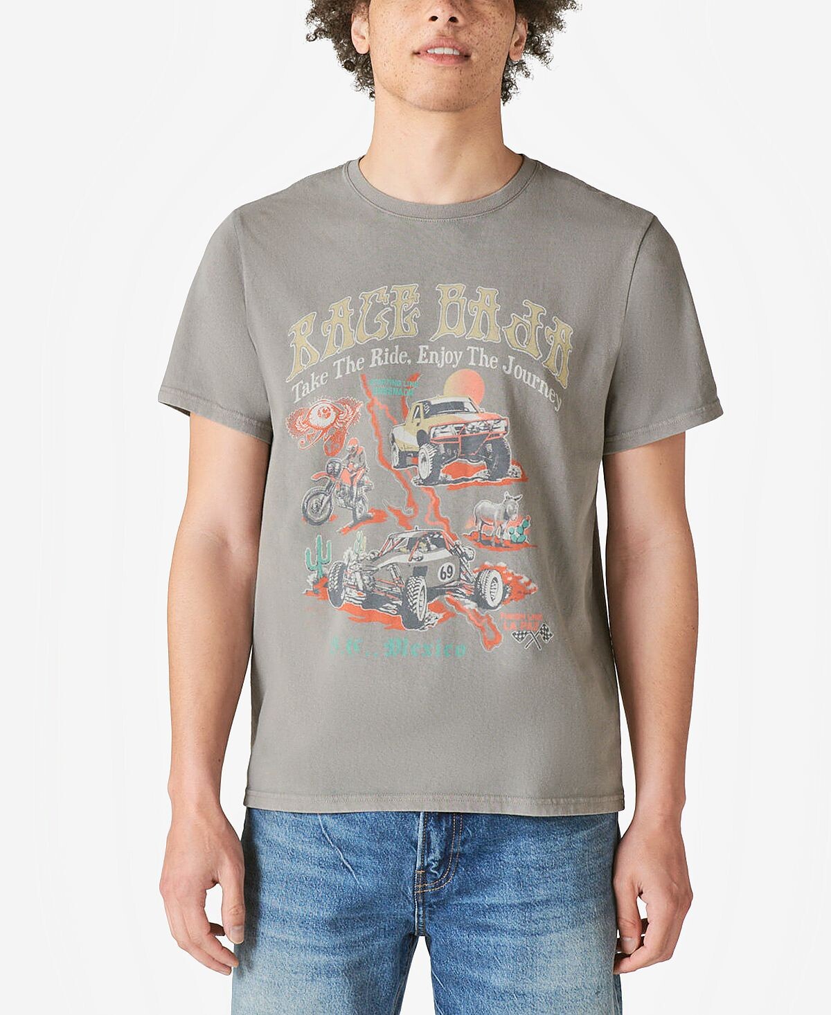 

Мужская футболка с коротким рукавом и рисунком Baja 1000 Lucky Brand