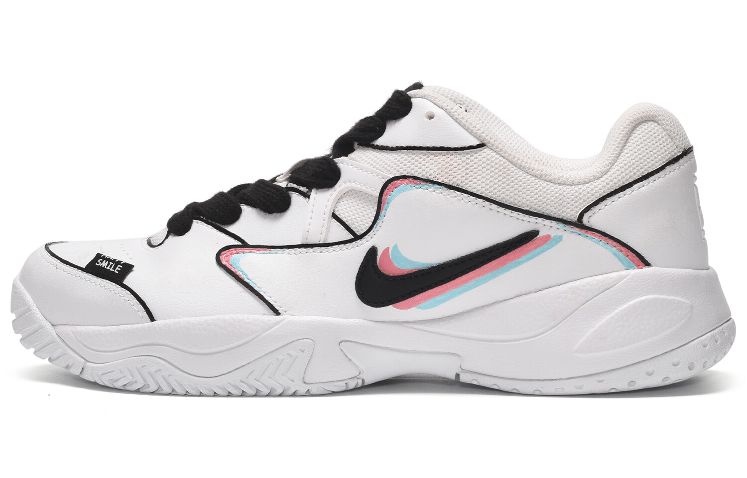 

Теннисные кроссовки Court Lite 2 женские с низким верхом, белые/черные Nike
