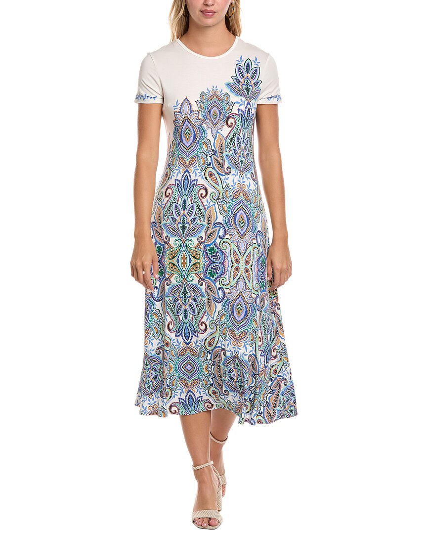 

Длинное платье с каплевидными рукавами Johnny Was The Janie Favorite, белый