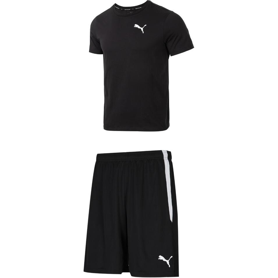 

Повседневный спортивный мужской спортивный костюм черный Puma, черный
