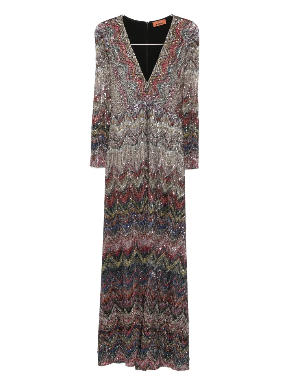 

Платье миди с зигзагообразной вязкой Missoni, нейтральный