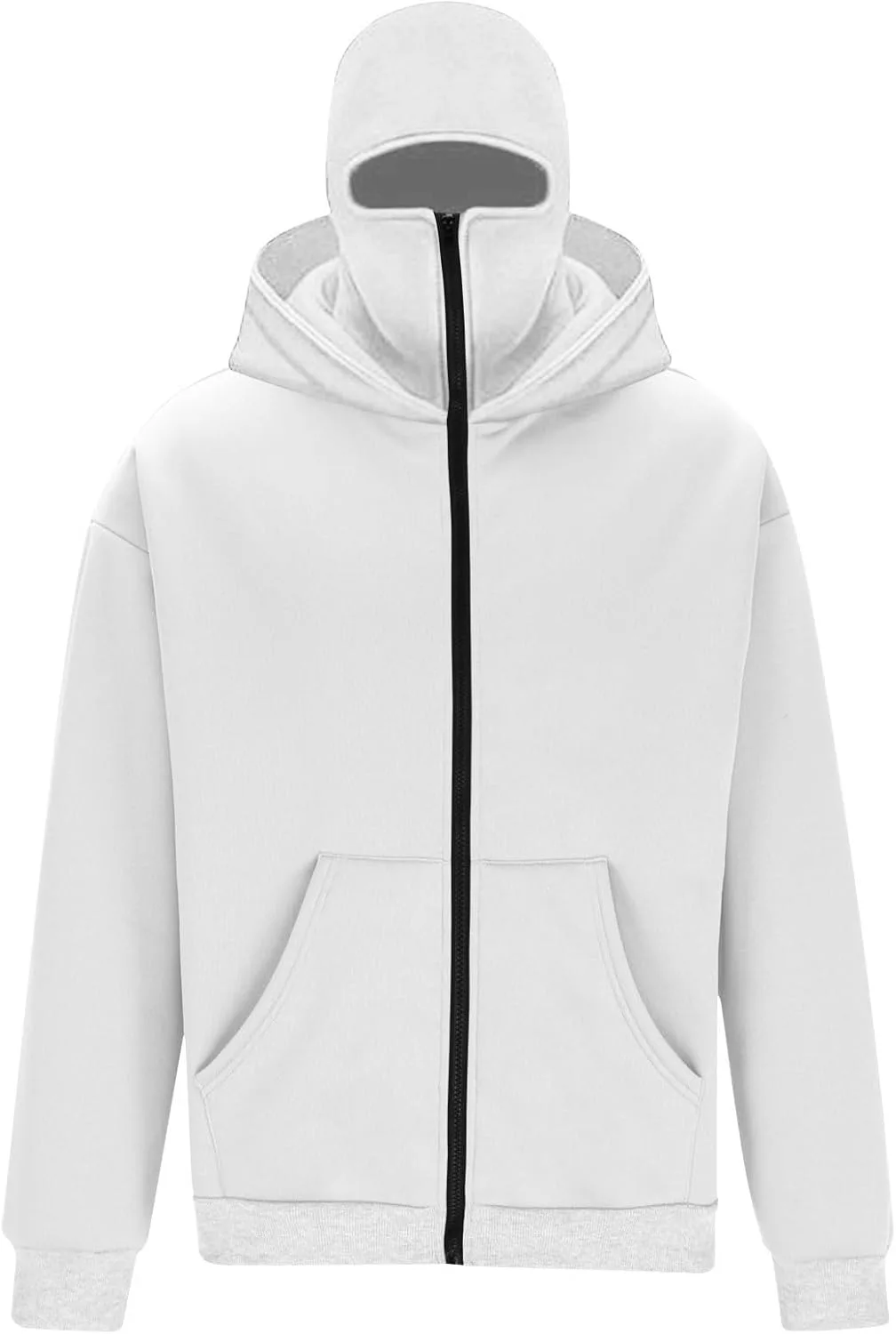 

Мужская худи с балаклавой и молнией, для повседневной носки betible