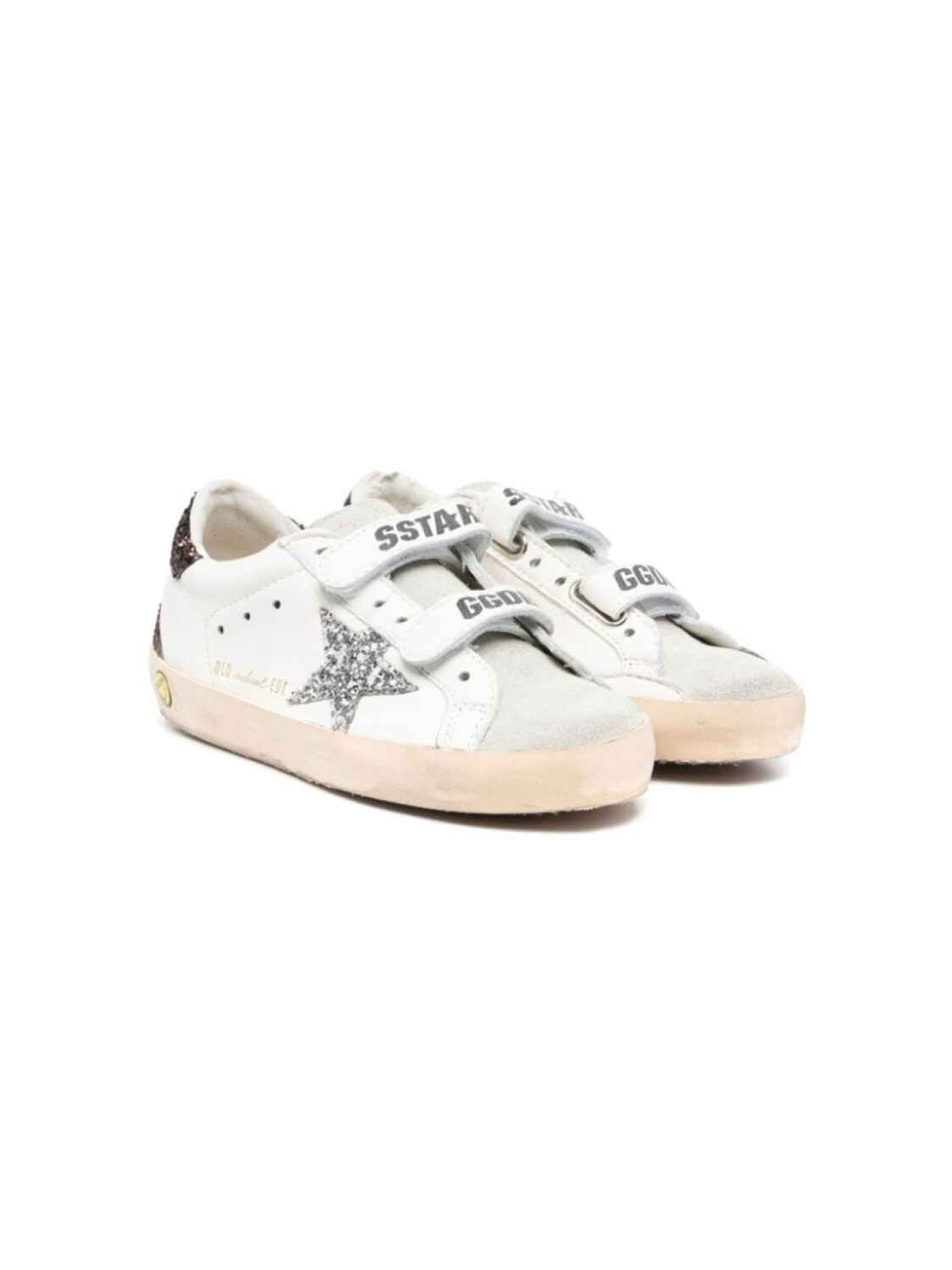 

Golden Goose Kids кеды Old School на липучках, белый