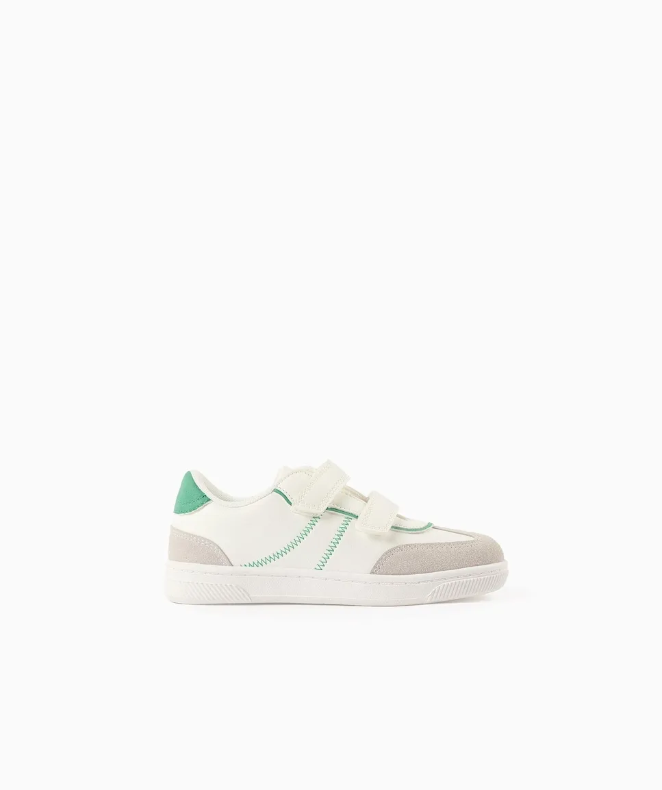 

Винтажные детские спортивные кроссовки с застежкой-липучкой Zippy, белый