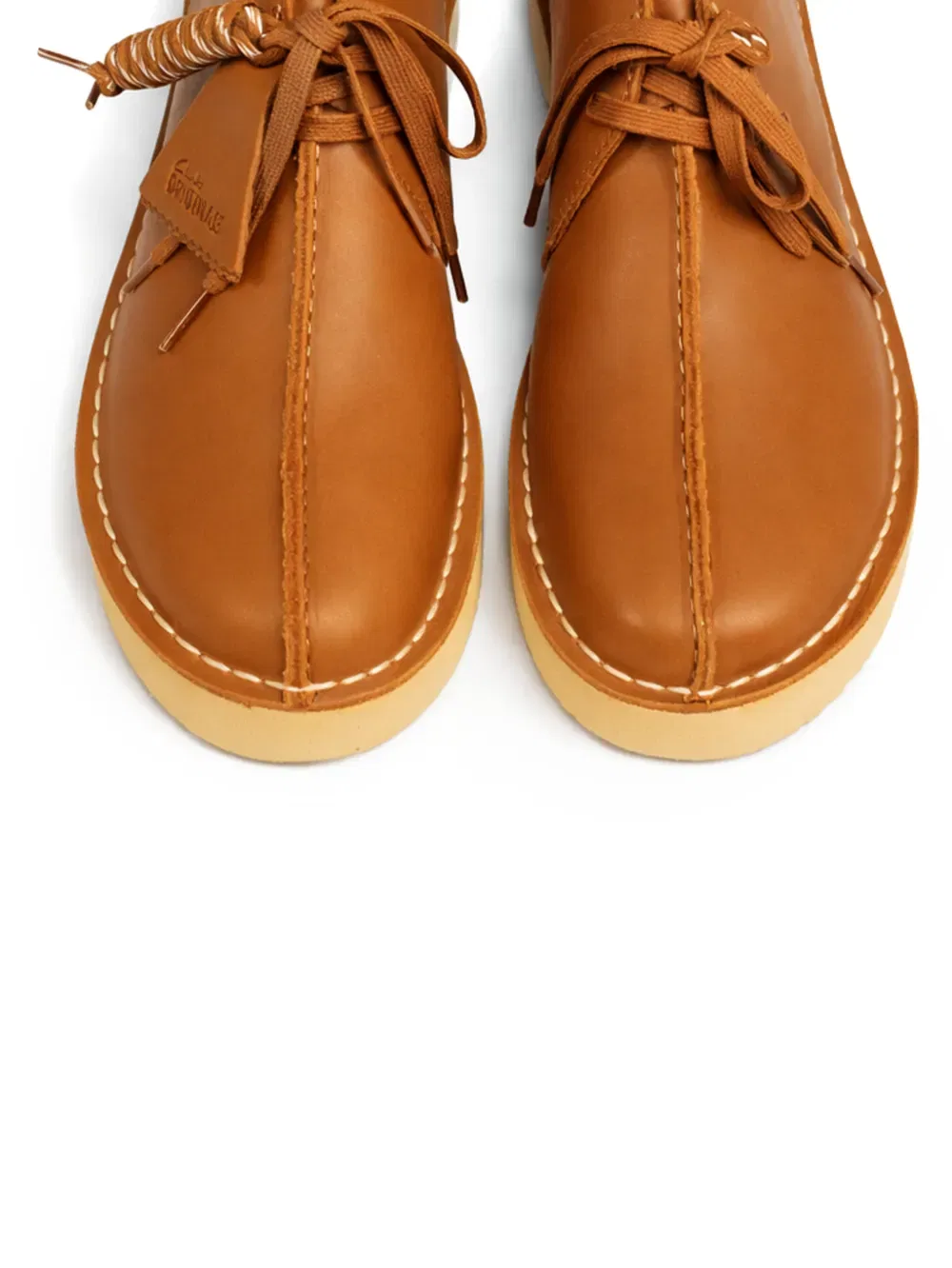 Ботинки на шнуровке с логотипом Clarks Originals, коричневый — фото 3